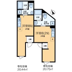 LAUREL北小岩の物件間取画像